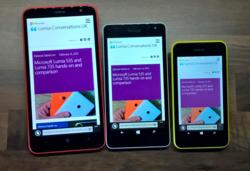 The Nokia Lumia 1320, the Microsoft Lumia 535 and the Nokia Lumia 530, which all run on one of the now-discontinued Windows Phone operating systems