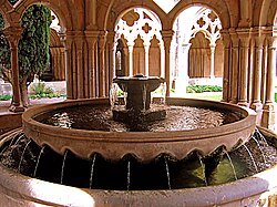 Lavabo in the Poblet Monastery in Spain