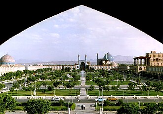Naqsh-e Jahan Square in Isfahan is the site of a medieval royal polo field.[16]