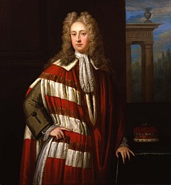 Tory minister and Jacobite Lord Bolingbroke; driven into exile in 1715 and pardoned in 1720