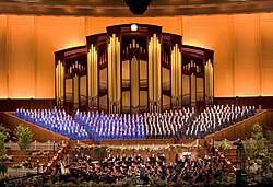 The 360-member Tabernacle Choir at Temple Square
