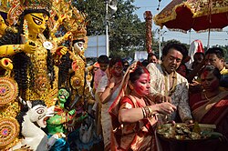 The Durga Puja celebrated in Kolkata