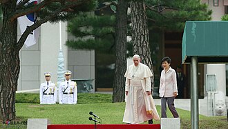 Park Geun-hye and Pope Francis, 14 August 2014