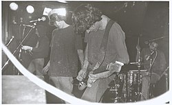 Ween with their expanded live lineup featuring Andrew Weiss, Gene Ween, Dean Ween and Claude Coleman, 1993