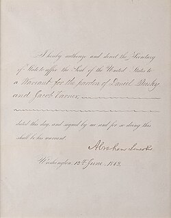 Lincoln's pardon for Daniel Dusky (Duskey) and Jacob Varner, June 13, 1863