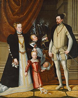 Emperor Maximilian II with his family