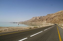 The shore of the Dead Sea in Israel