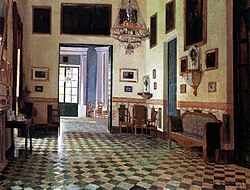 Interior of the Viznar Palace, by Santiago Rusiñol