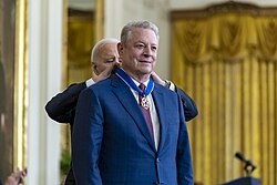 Gore being presented the Presidential Medal of Freedom by Joe Biden on May 3, 2024
