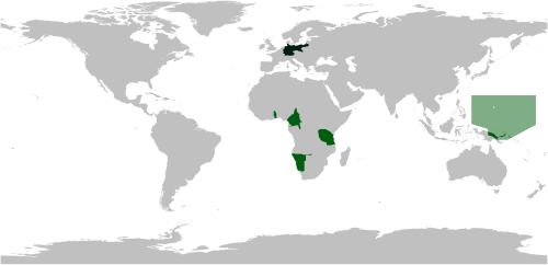 The German colonial empire and its protectorates in 1914