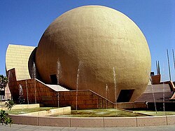 Outside of the IMAX dome at the Tijuana Cultural Center in Tijuana, Baja California, Mexico