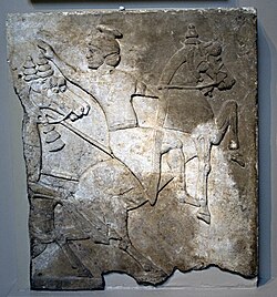 Relief from Tiglath-Pileser's palace in Nimrud depicting an Assyrian horseman