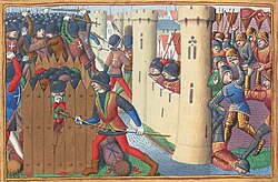 15th-century depiction of the French troops attacking an English fort at the siege of Orléans