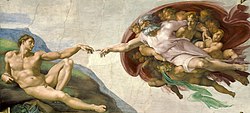 The Creation of Adam was the inspiration for the painting