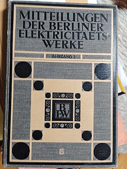 1906 Mitteilungen der Berliner Elektrizitäts-Werke.