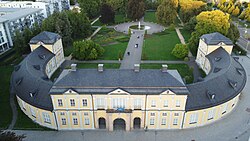 Orangerie and Küchengarten (aerial view, 2022)