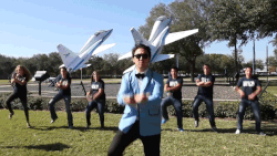 NASA staff performing the "Gangnam Style" dance at the Johnson Space Center in 2012