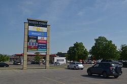 White Oaks Mall's parking lot, southeast entrance.