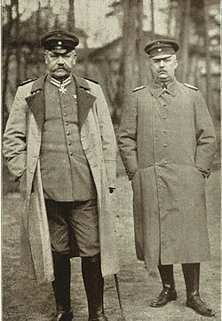 Field Marshal Hindenburg and Gen. Ludendorff in 1917. Their partnership formed the core of a dictatorship that dominated Germany for the rest of the war.