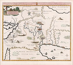 Map by Pierre Daniel Huet (1700), locating Garden of Eden as described in Genesis 2:10–14:[201] also mentioned with the same name (jannāt ʿadn) in the Quran, with the difference is that it was not the place where Adam and Eve were sent down on earth, but the garden promised to believers after death.(Al-Kahf;30-31)