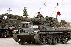 An SK-105 Kürassier tank destroyer of the Bolivian Army