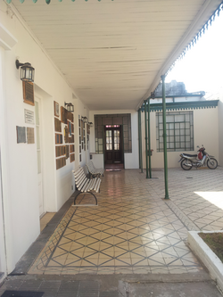 Patio inside the home in Lobos where Perón was born.
