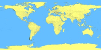 World map showing Global Administrative Unit Layers second-level subdivisions