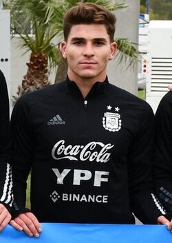 Alvarez with Argentina in 2022