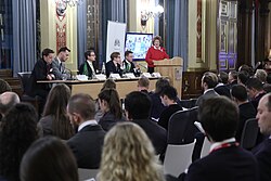 Former Foreign Office minister Baroness Anelay speaking at the Commemorating Human Rights Day event in London, 8 December 2016