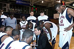 The Queens College Men's Basketball team. QC and College of Staten Island are the only CUNY schools to participate in NCAA Division II sports.