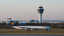 Munich Airport control tower.