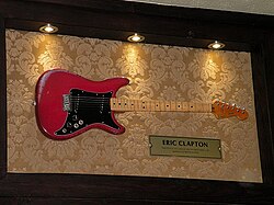 Eric Clapton's Lead II Fender, the first piece of memorabilia donated to the first Hard Rock Cafe in London in 1979