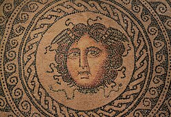 Detail of 2nd-century Roman mosaic found in the city