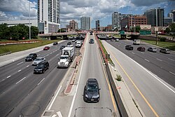 Image depicts how development in urban areas can limit dispersal.