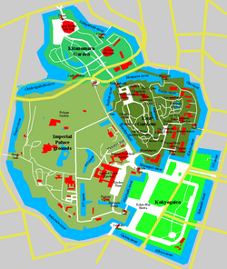 Map of the Imperial Palace and surrounding gardens