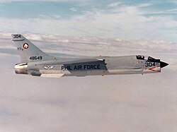 F-8H Crusader of the Philippine Air Force. c. 1978