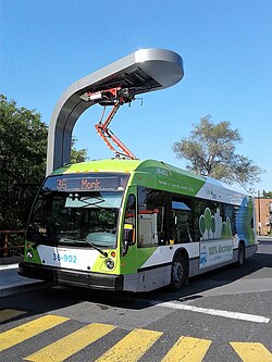 Battery electric bus in Montreal