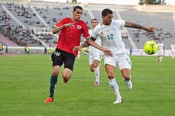 The national football team of Libya versus Algeria in 2013