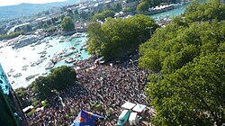 Zurich during the Street Parade (2008)