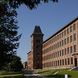 Major factories like this cotton mill in Marysville, near Fredericton, failed to compete with more centralized operations in Quebec and Ontario