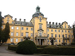 Bückeburg Palace, former residence of the ruling princes, still owned by the princely family