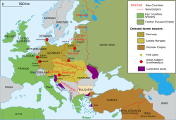 Several new European states were established at the Paris Peace Conference.