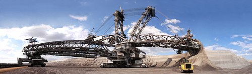 The Bagger 288 is a bucket-wheel excavator used in strip mining. It is also one of the largest land vehicles of all time.