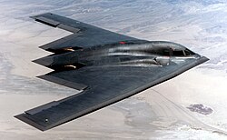 Side view of a B-2 Spirit