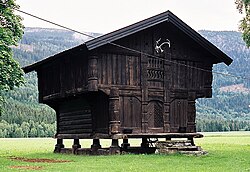A wooden vernacular house in Norway