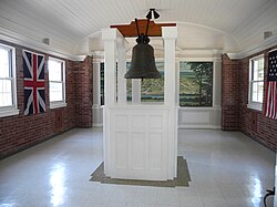 The bell donated by King Louis XV in 1741 to the French mission at Kaskaskia, Illinois. It was later called the "Liberty Bell of the West", after it was rung to celebrate U.S. victory in the Revolution