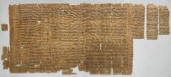 The so-called "Strike Papyrus" written by Amunnakht, between 1187 and 1157 BC, New Kingdom of Egypt. Museo Egizio, Turin
