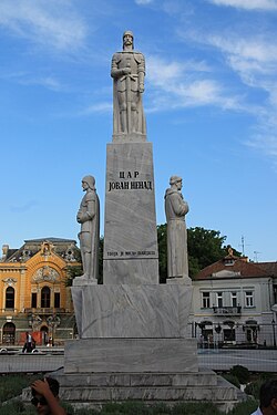 Emperor Jovan Nenad monument in the downtown