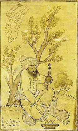 An 18th century copy of a miniature depicting Sheikh Baha'uddin al-Amili