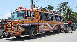 A "tap tap" bus in Port-Salut